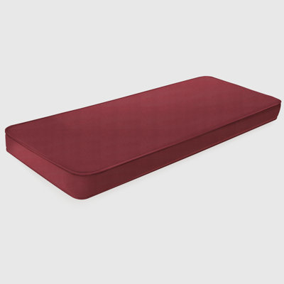 Coussin de banc intérieur/extérieur sur mesure, épaisseur 5 cm, largeur 40 et 45 cm, longueur personnalisable, avec housse Oxford imperméable, mousse haute résilience 75D, dessous antidérapant gris et double passepoil.