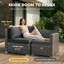 Ensemble de conversation pour patio 4 personnes avec coussin-358302301