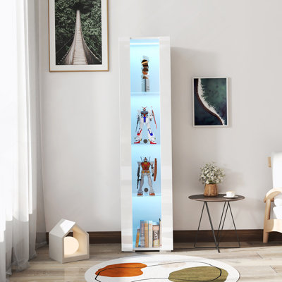 Side Cabinet With Aluminum Strip Lamp