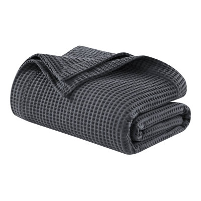 Waffle Weave Cotton Throw Blanket