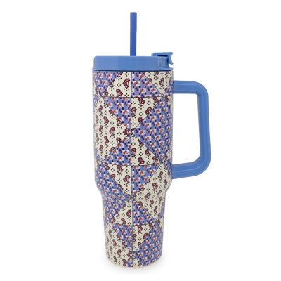 Stainless Steel 40 Oz. Tumbler, Rachel Ditsy Patchwork