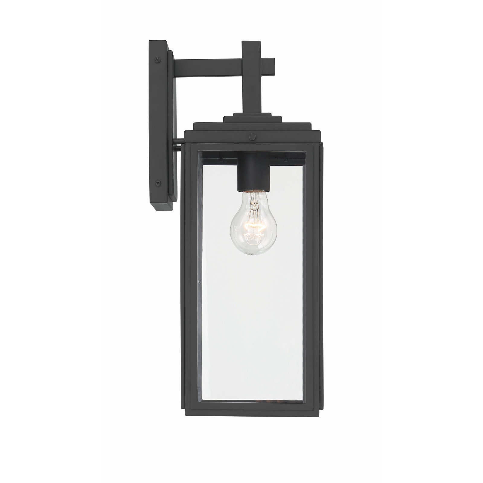 Kalio Outdoor Wall Lantern, 17" H x 6.5" W x 7.75" D