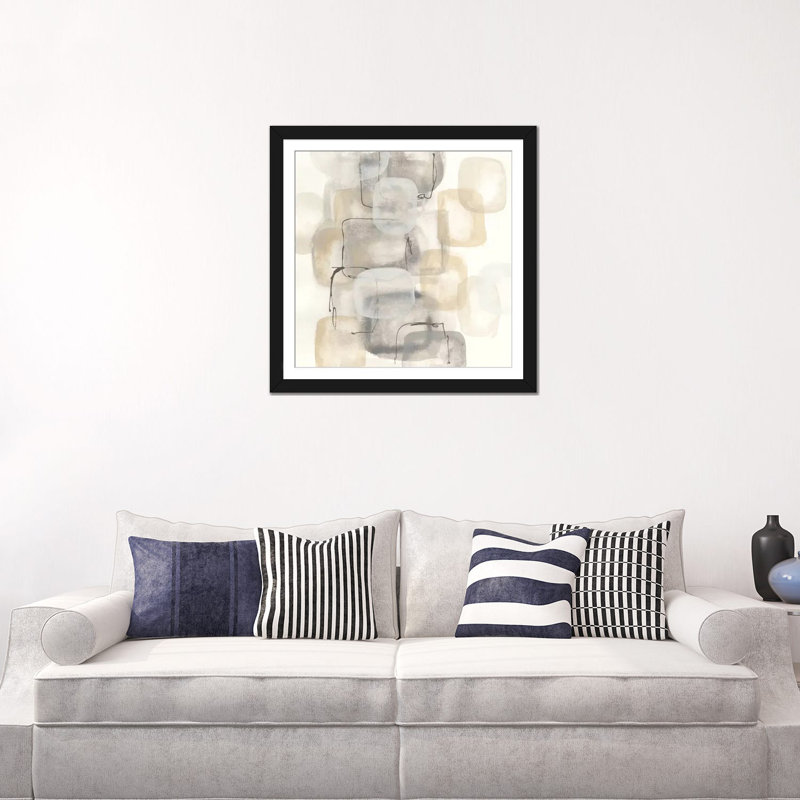 Neutral Stacking I by Chris Paschke - Gallery-Wrapped Canvas Giclée, Black Framed Fine Art Paper, 24" H x 24" W x 1" D, White