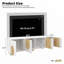 Console multimédia avec dispositif de rebond, meuble télé avec trous de câble pour téléviseur de 75 po ou moins Farmhouse-229611876