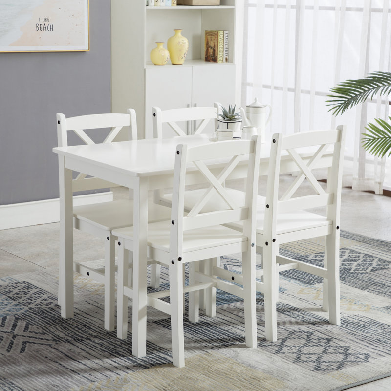 Danny 4 - Person Dining Set, White