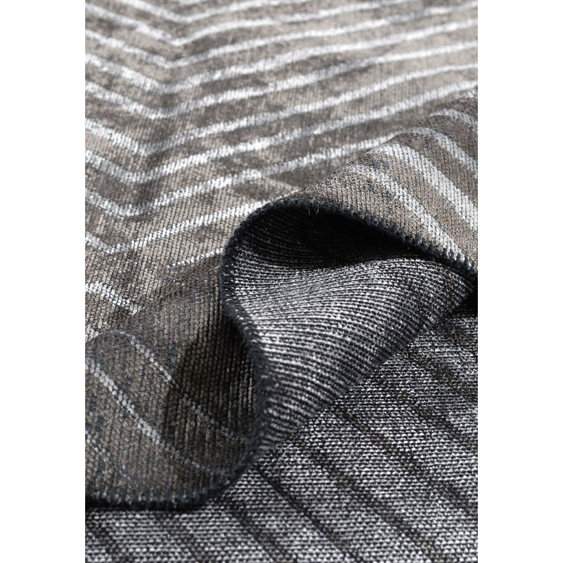 Tapis gris foncé Rapture, Rectangle 7 pi 10 po x 11 pi 2 po