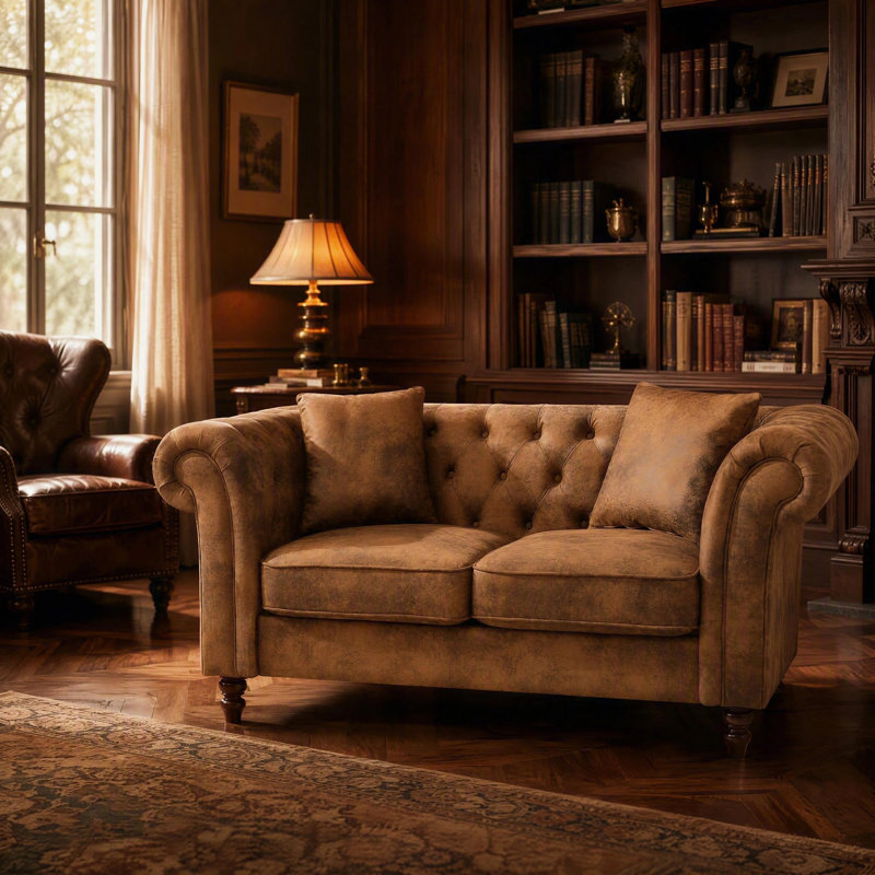 Divan Chesterfield, Brun