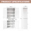 Garde-manger de 72 po avec tablettes réglables et grand tiroir, blanc-89131801