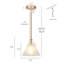 Luminaire suspendu conique simple à 1 lumière Haut-1038194146