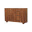 Commode Ridgewood en bois massif - chêne ambré, 6 tiroirs