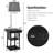 58'' Tray Table Floor Lamp with USB and Outlet