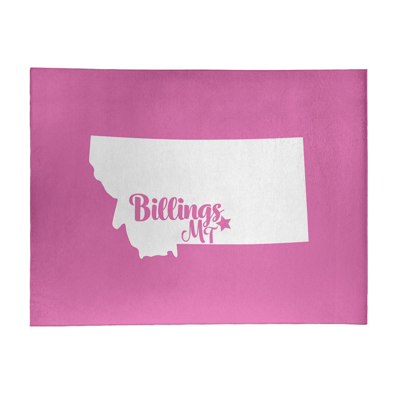 Tapis zone rose en polyester billings montana, Rectangle 8 pi x 10 pi