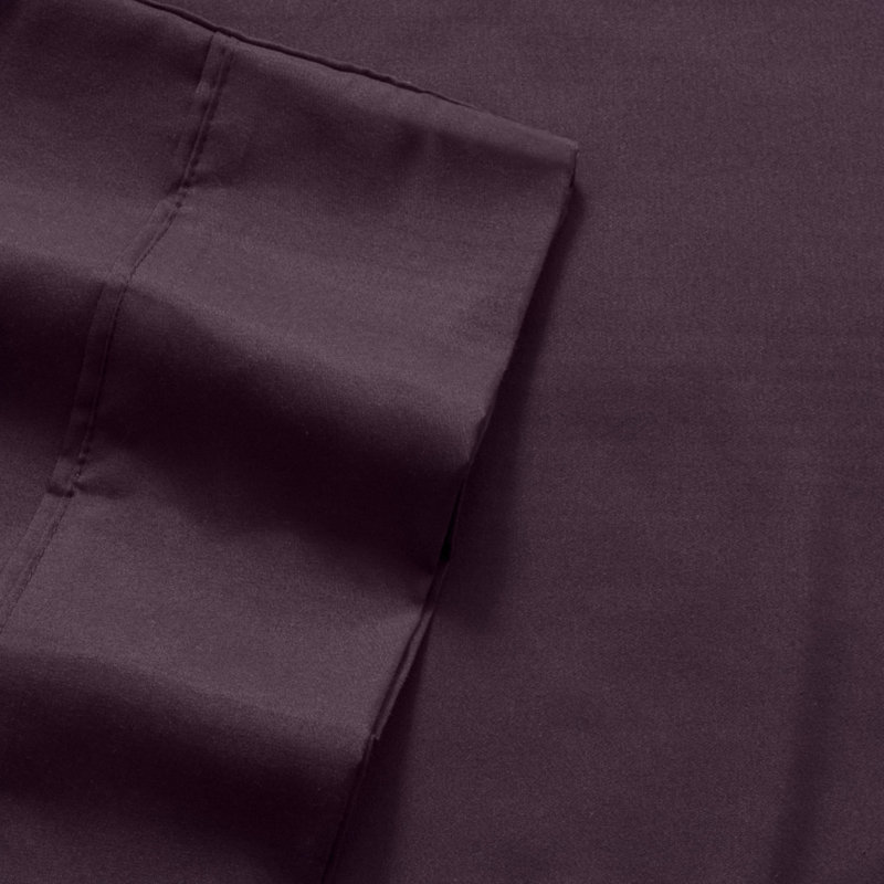 Luxurious Soft Microfiber Sheet Set with Bonus Pillowcases, Purple, King Sheet Set with 4 Pillowcases