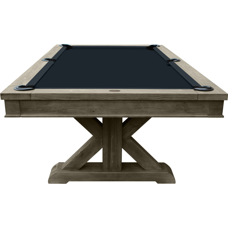 Brazos River Weathered 8' Slate Pool Table with Professional Installation Included, Weathered Gray, Black
