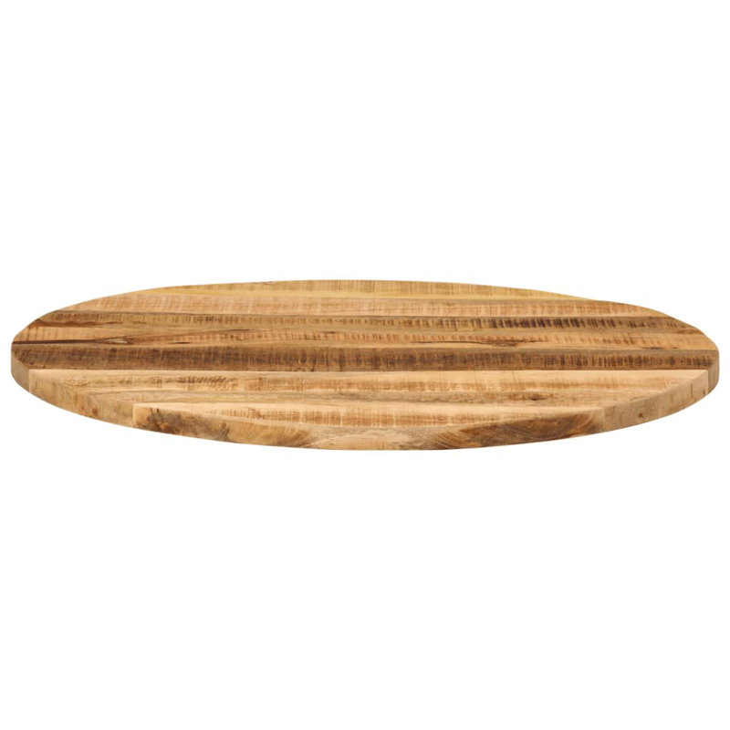 vidaXL Table Top Natural Solid rough mango wood Table Top Round, 1.5cm H x 70cm W