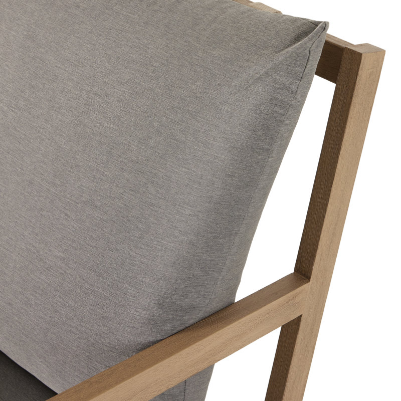 Aiken Teak Outdoor Rocker Chair, Venao Charcoal