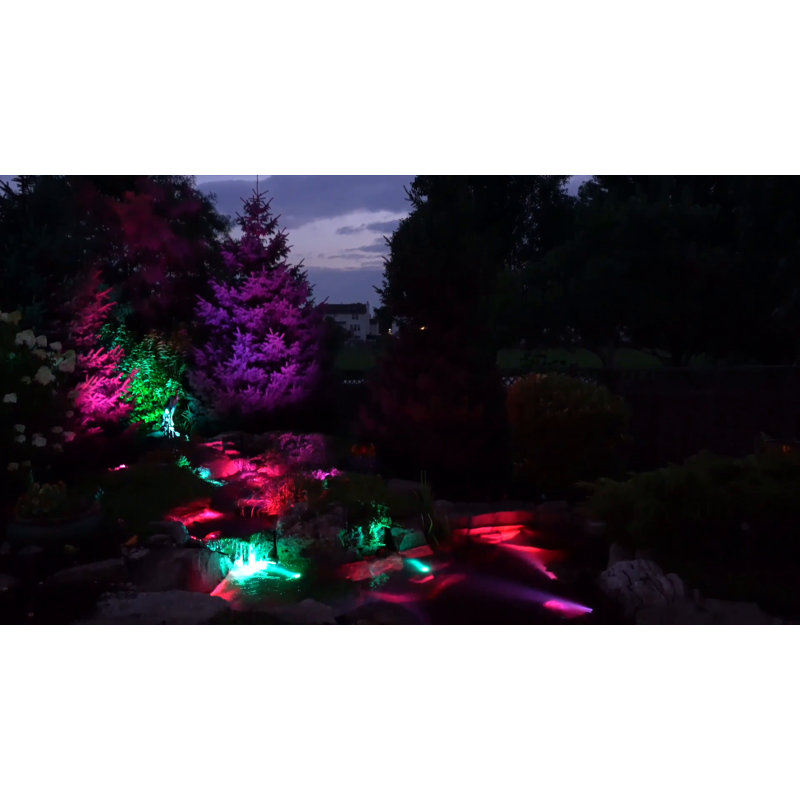 Sleek Modern LED Color-Changing Outdoor Fountain Light Kit