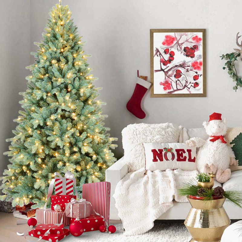Arbre de Noël 4 pi bleu-vert, Oui, H 4 pi