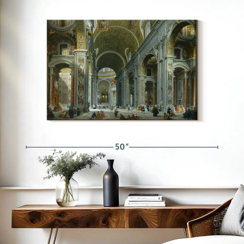 Intérieur de Saint-Pierre, H 26 po x l 39 po