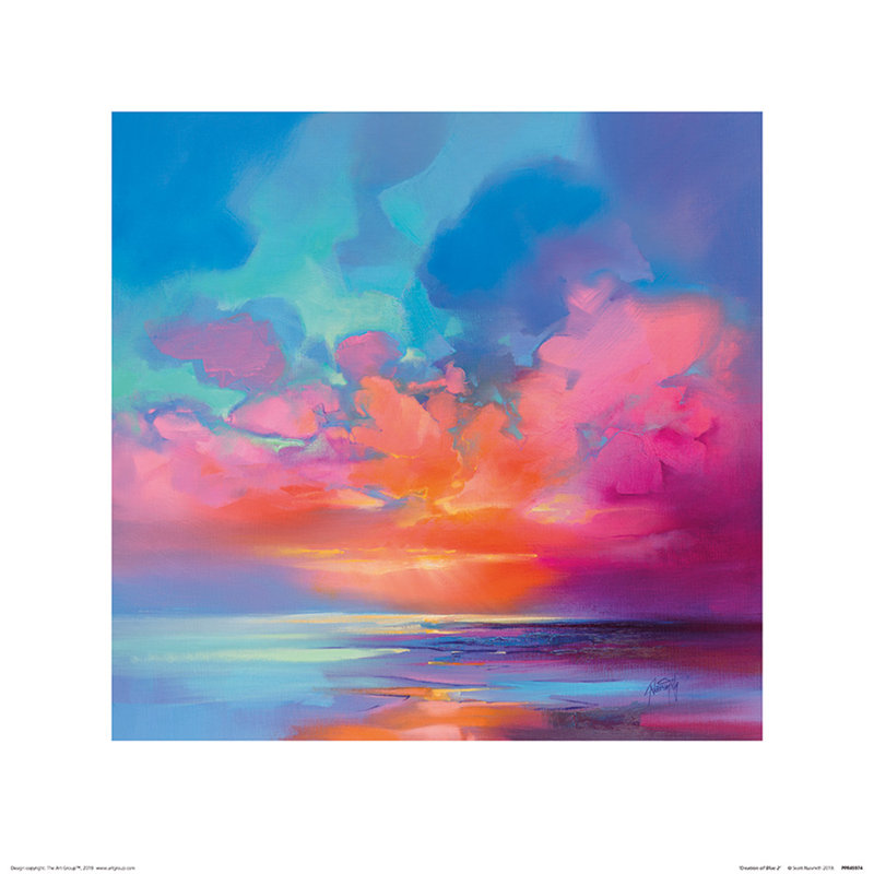 Creation of Blue 2 1 Piece Painting, 40 cm H x 40 cm W x 0.01cm D