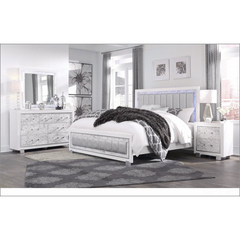 Skye Marble White Full Bed