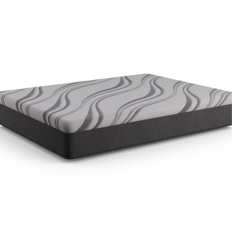 Le matelas très grand en tissu gris avec mousse à mémoire de forme gélifiée offre un soutien optimal