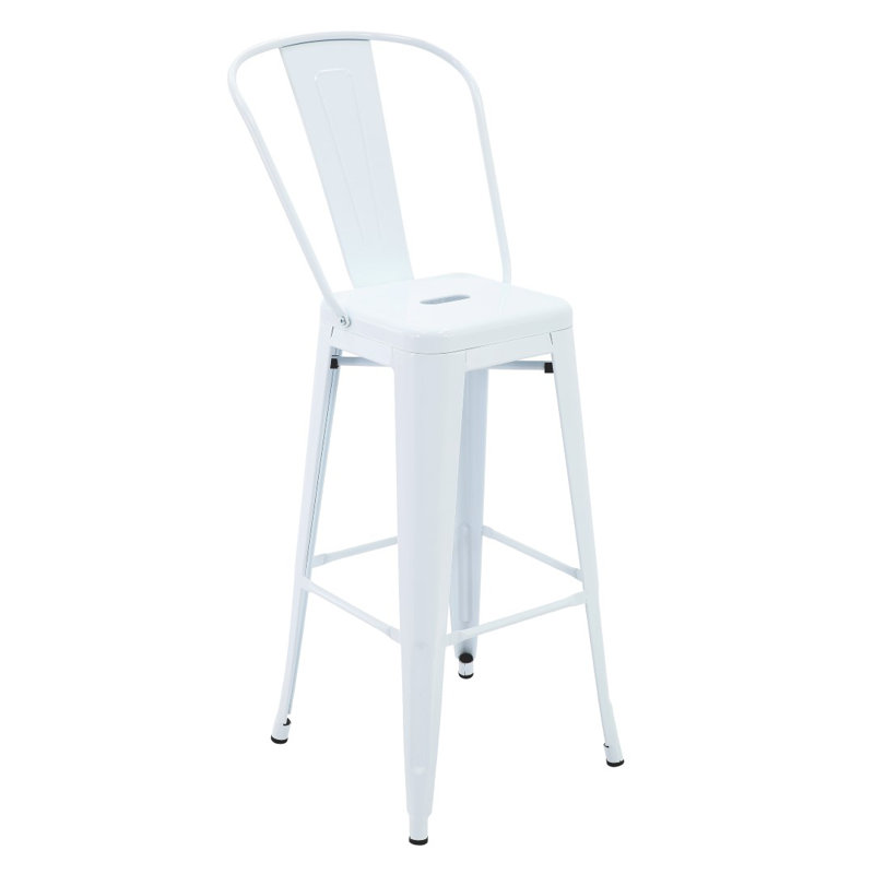 Lesher 30.3'' Bar Stool, White