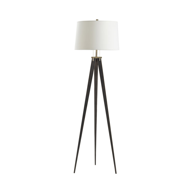 Lampe sur pied 64,5 "en métal avec abat-jour