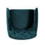Élégante chaise d'appoint en sarcelle, velours, structure robuste en fer et base robuste