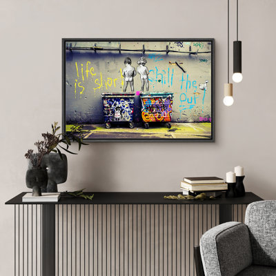 Life Is Short, Chill Out Banksy Home Artwork Multicolor Street Decoration