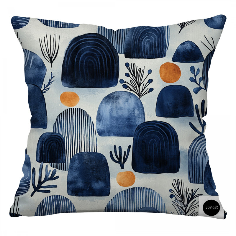 Coussin Cacti, Coussins en coton Botanical, Carré 20 po
