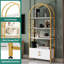 181.7cm H x 80.1cm W Iron Bookcase-741492412