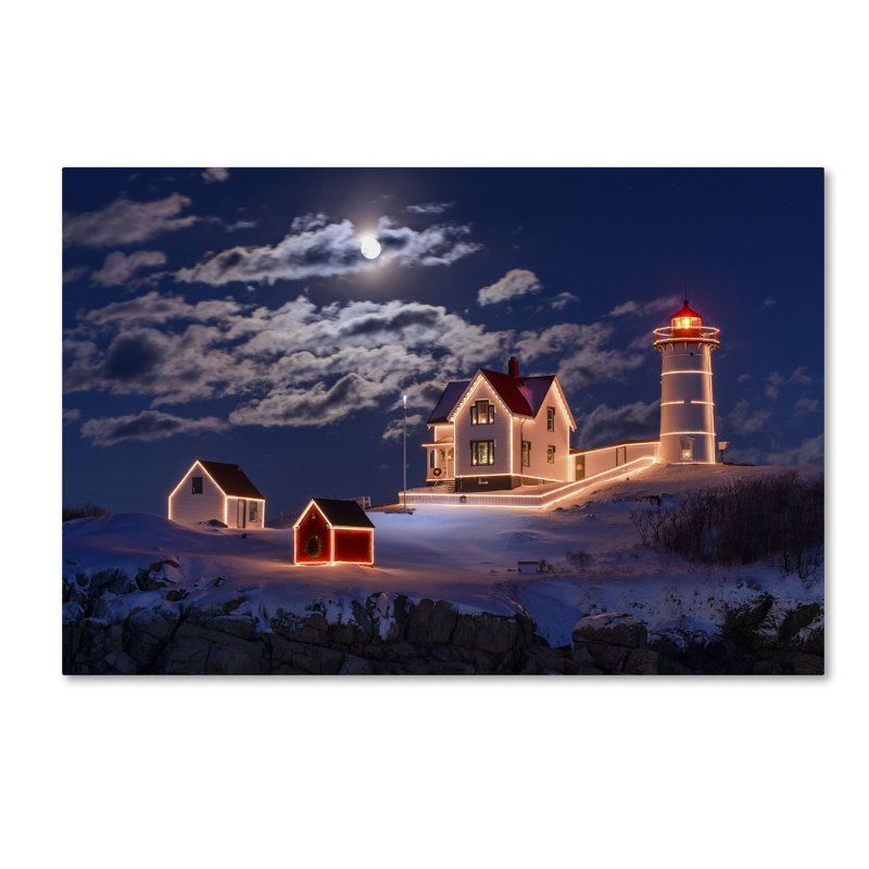 « moon over nubble », impression sur toile tendue, H 12 po x l 19 po x P 2 po