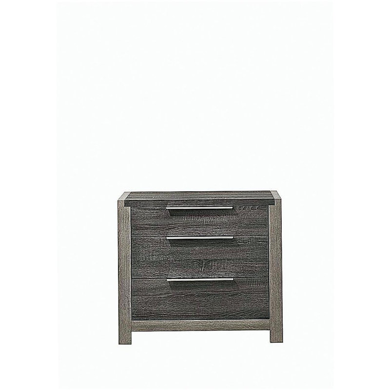 Yehoram Gray Finish Bedside Table