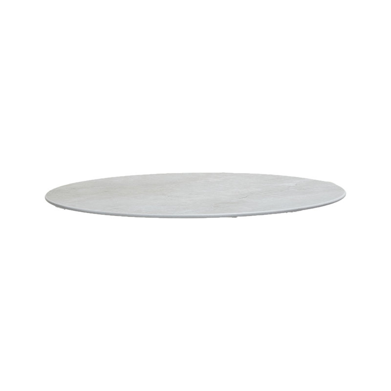 Twist Outdoor Round Coffee Table, Lava Gray, White, 35.5" 
