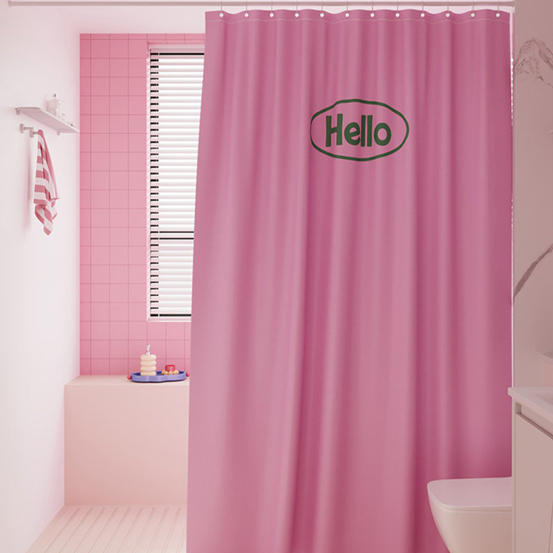 Rideau de douche en polyester, Rose