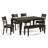5 Piece Kitchen Table Set for 4 Includes a Rectangle Dining Room Table with Butterfly Leaf and 4 Faux Leather Upholstered Chairs, 36x66 Inch, Cappuccino-131121764-20548996-127273673
