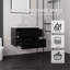 Meuble-lavabo suspendu de 61 cm avec lavabo, tiroir à fermeture amortie, comptoir et dosseret en marbre synthétique blanc de Carrare de 5 cm, contreplaqué