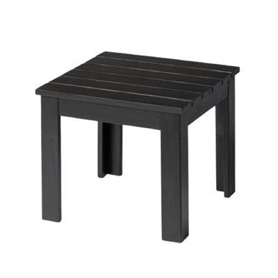 Table d'appoint noire en bois pour l'extérieur
