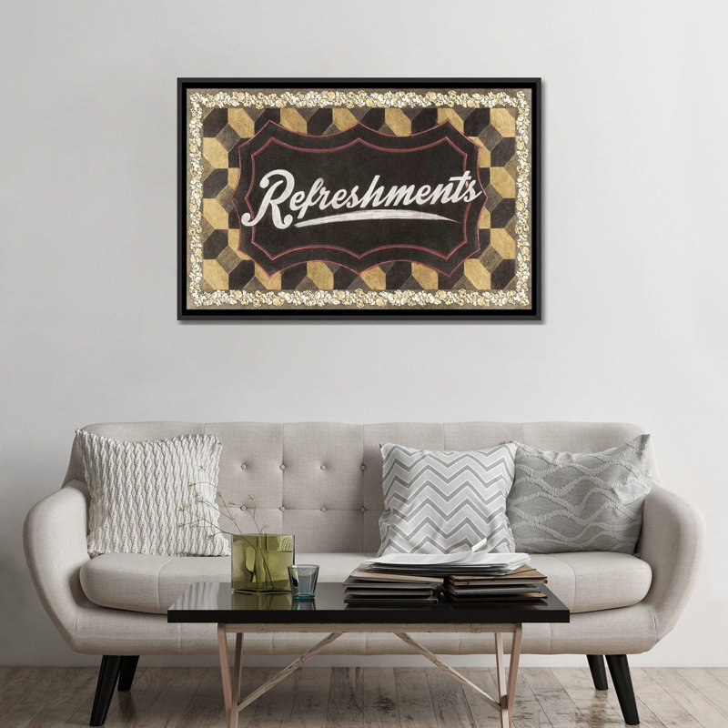 «Refreshments» par PI Studio - impression sur toile tendue, H 18 po x l 26 po x P 1,5 po, Toile avec cadre noir, Pas de tapis