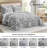 5-Piece Oversized Jacquard Matelasse Floral Damask Bedspread Set-116262350-116262349