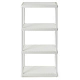 Gracious Living 4 Shelf Fixed Height Solid Light Duty Home Storage Unit