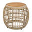 Table d'appoint de patio avec base en osier