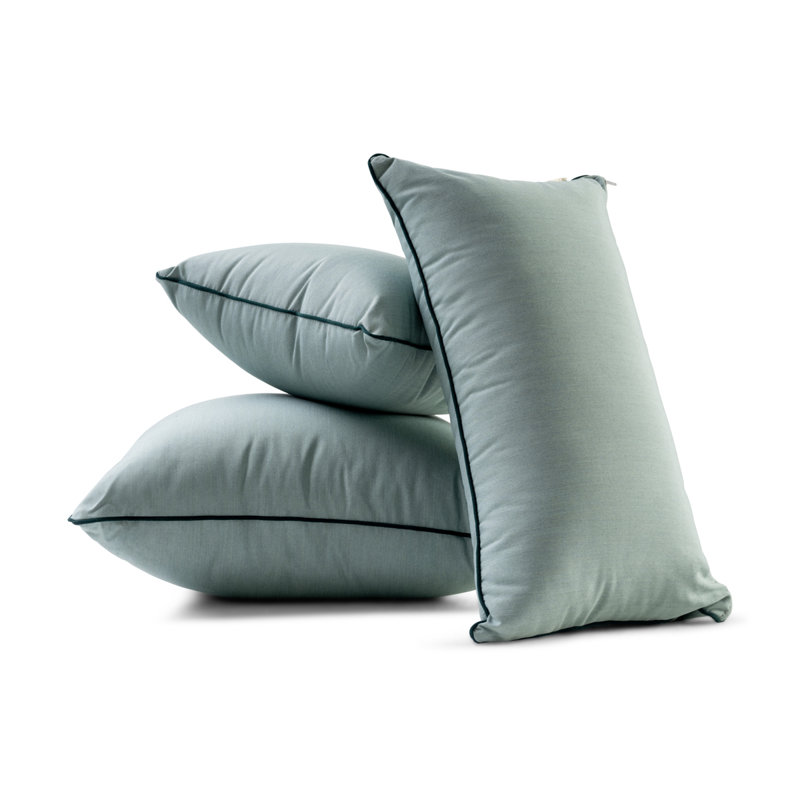 Rivie Square Indoor/Outdoor Pillow Cover & Insert, 26"H x 26"W, Green