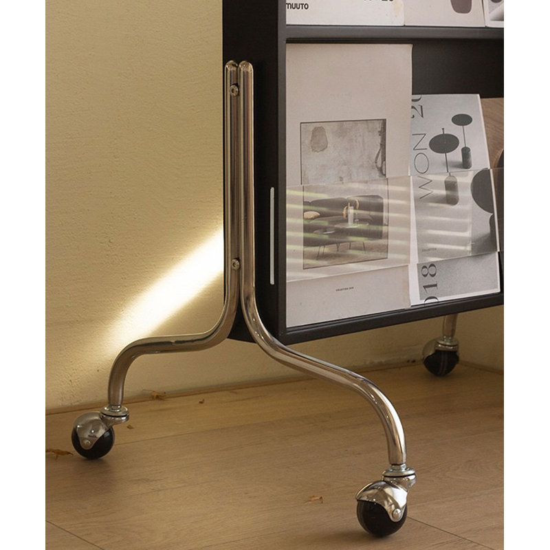 Miroir demi-cercle en bois massif en acier inoxydable, Noir