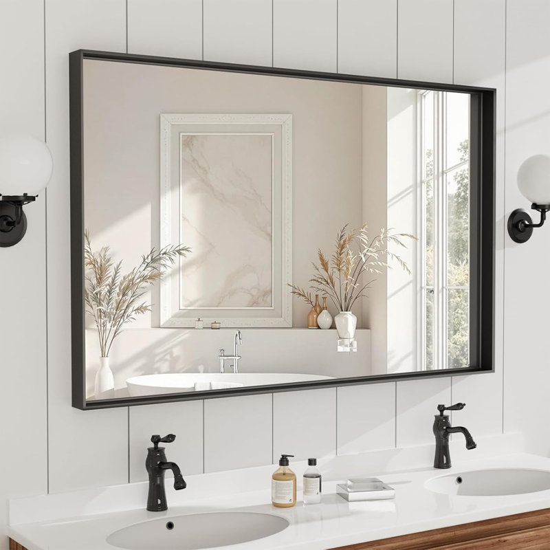 Miroir de salle de bain 1,18 po Lunara, 36 po x 48 po
