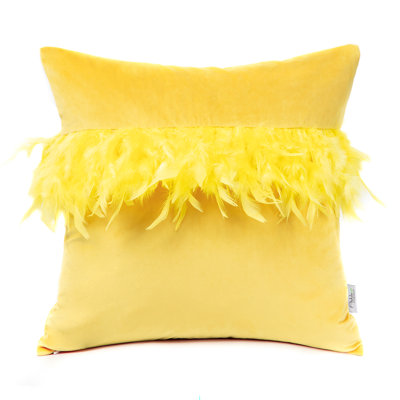 Coussin décoratif en plumes