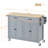 Durable Kitchen Island Cart with Solid Wood Top, Locking Wheels, and Ample Storage for Modern Kitchens