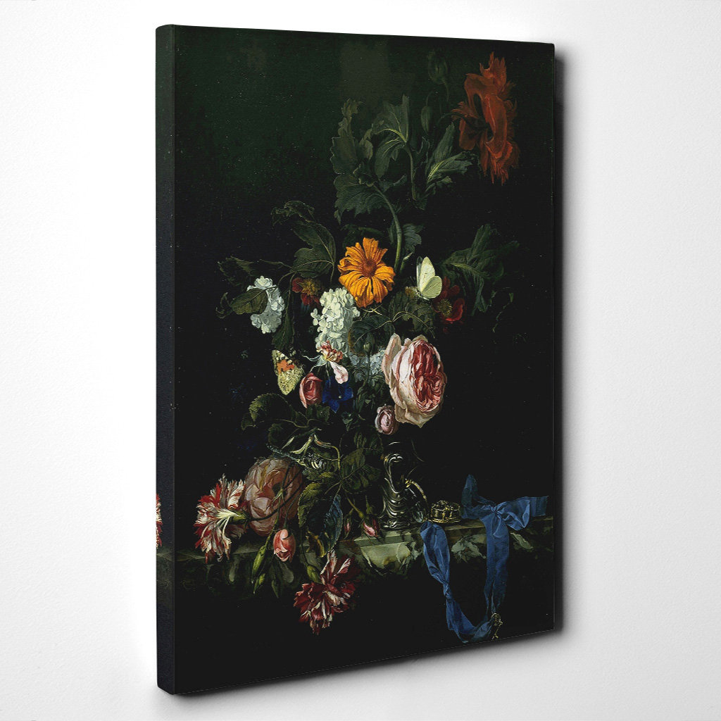 Flower Still Life by Willem van Aelst - Wrapped Canvas