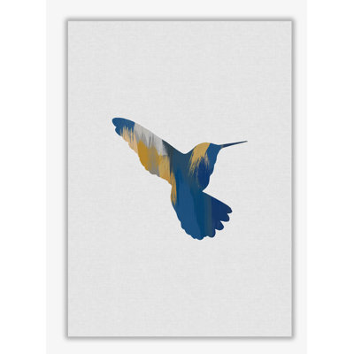 Hummingbird Blue & Yellow II - Print